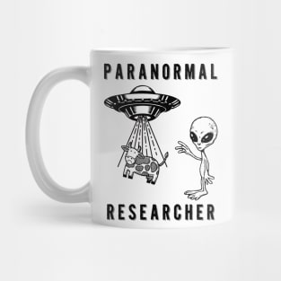 Paranormal Researcher (Black on White) Mug